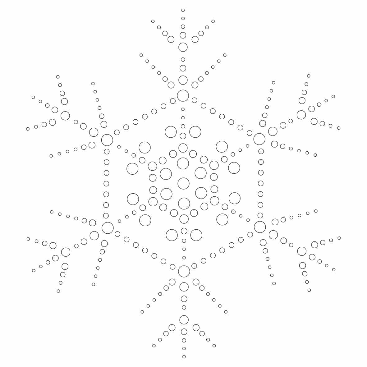 Dotpainting Canvas "Snowflake"