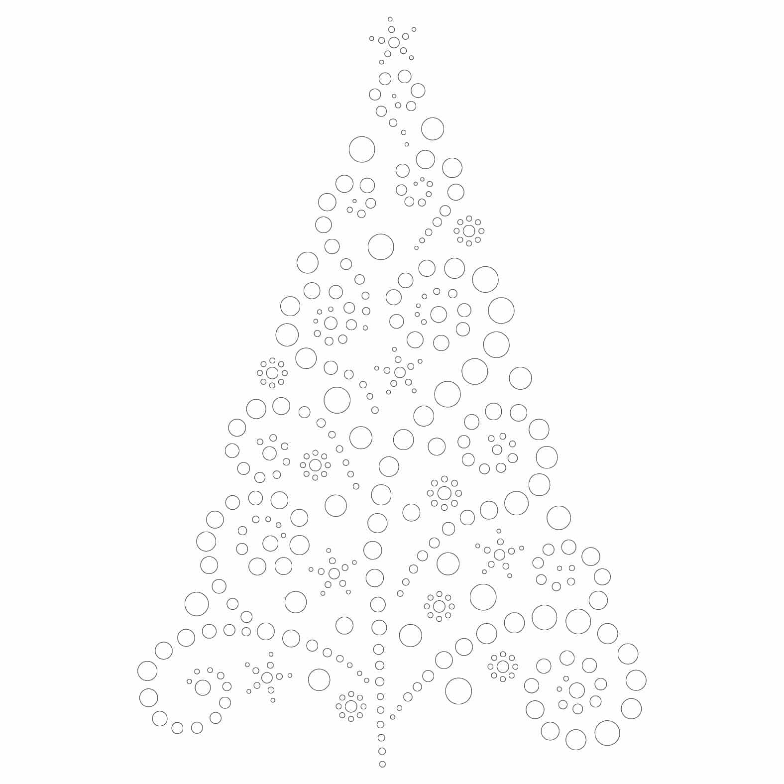 Dotpainting Canvas "Dot christmas tree"