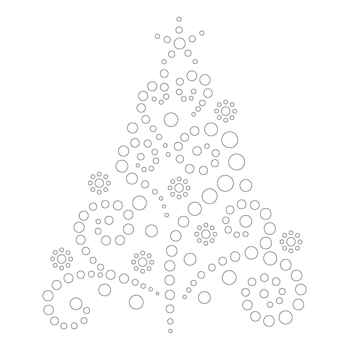 Dotpainting Canvas "Dot christmas tree" small